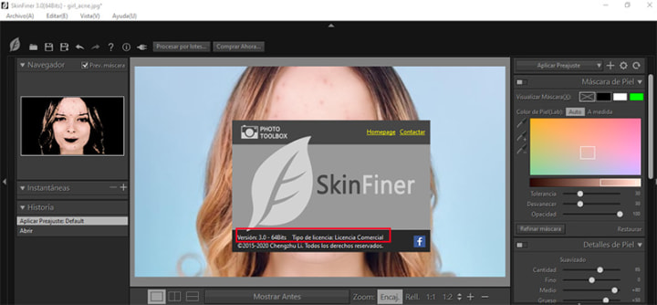 Hướng dẫn kích hoạt key bản quyền SkinFiner 3.0